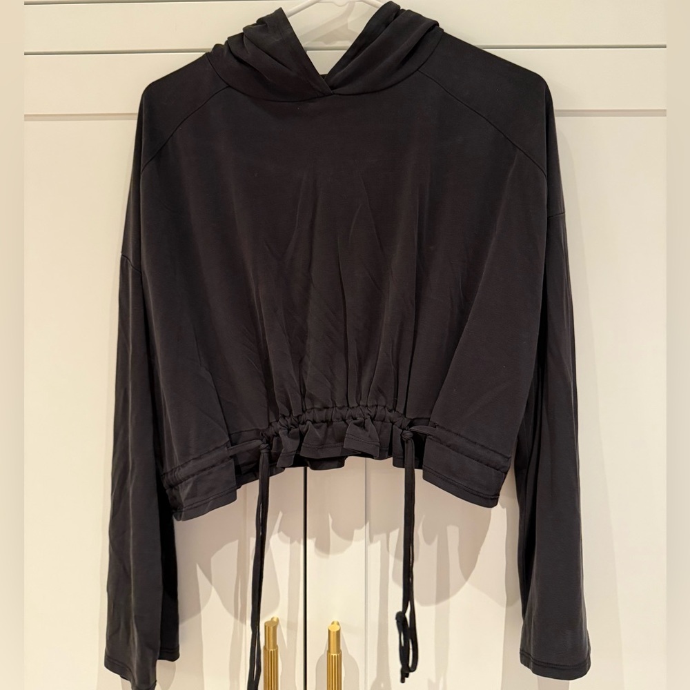zara cropped hoodie